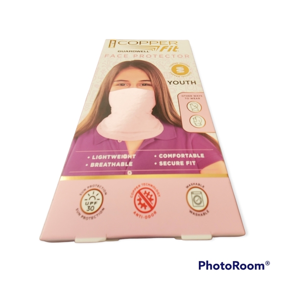 New Copper Fit Face Protector Youth 8+ Pink to RoseGold in color New in Box - Picture 2 of 9